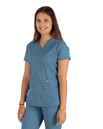 Chaqueta médica modelo active color acero, linea Ultra, marca XIMED