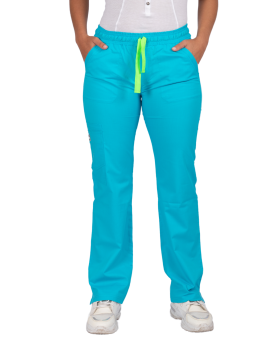 Pantalón de uniforme médico para enfermería modelo active color turquesa marca XIMED