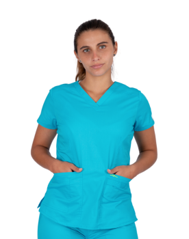 Chaqueta medica modelo active color turquesa marca XIMED